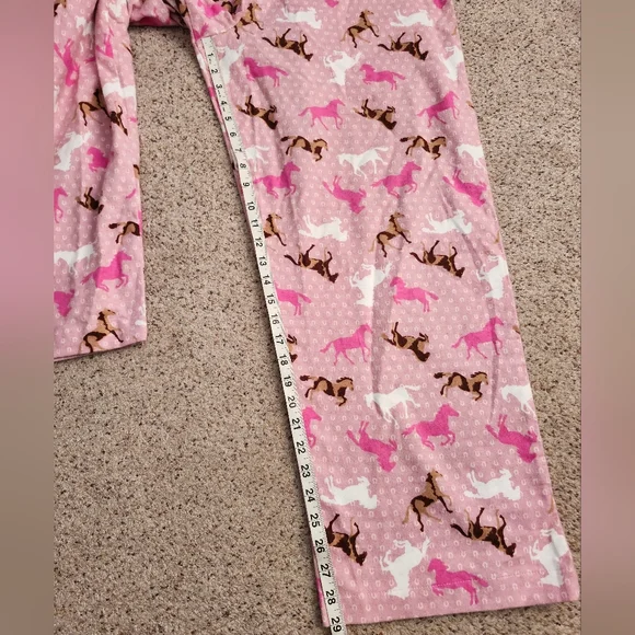Pink Horse Print Women's Pajama Pants - Picture 6 of 8